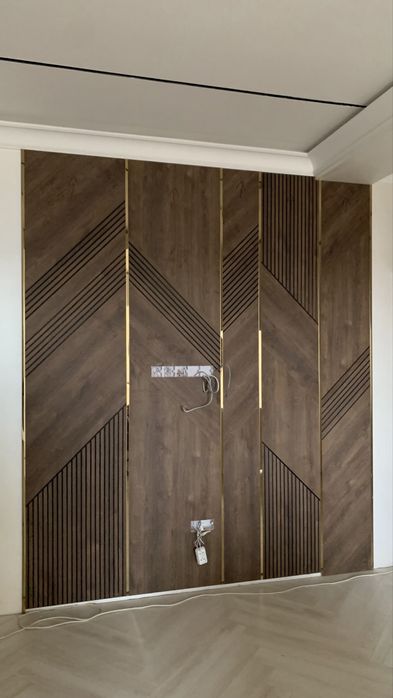 Установка бамбуковых панелей