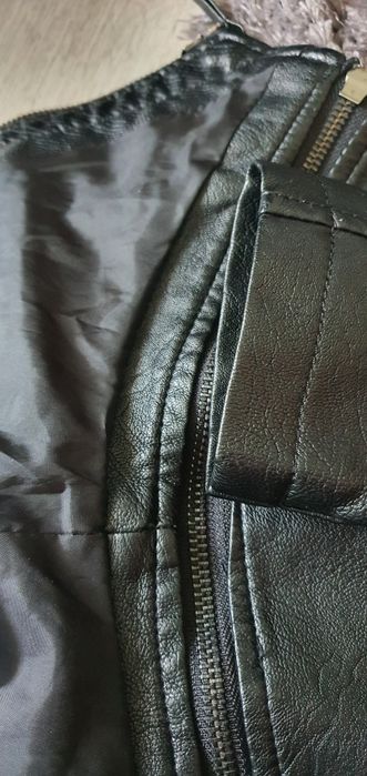 Geacă cambrată imitație piele