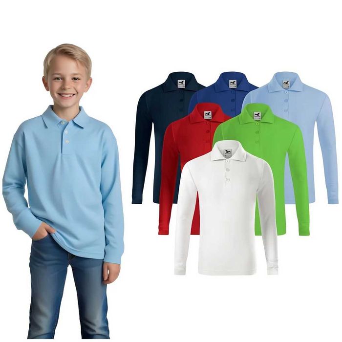 Tricouri Polo Copii Bluze Polo maneca lunga- Uniforma Scoala - ENGROSS