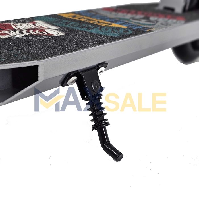 Детска тротинетка бяло с разноцветни кръгове триколка колела скутер