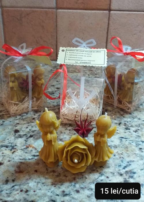Cadouri inedite cu lumânări decorative din ceară naturală de albine
