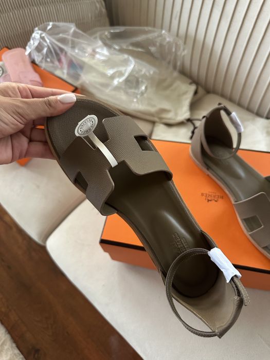 Sandale hermes piele naturala