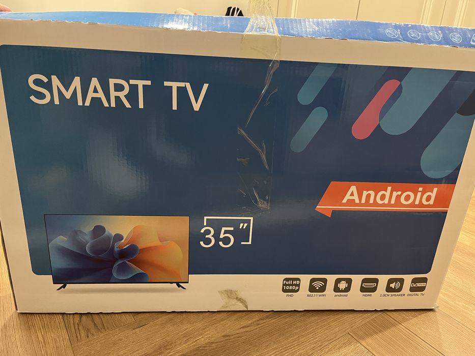 SMART TV Android 35” Full HD + кронштейн