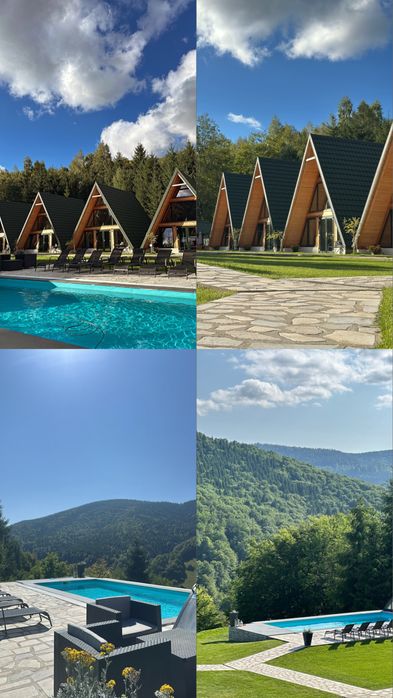 Cabana A-frame cu piscină de inchiriat Rachitele-Cluj