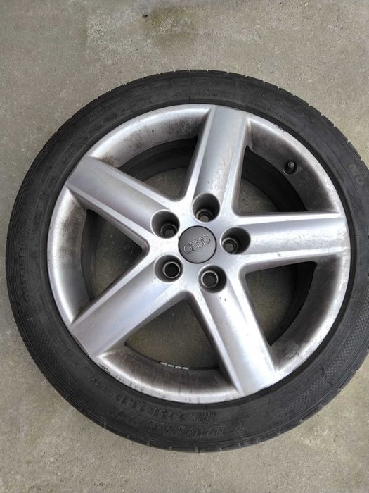Jante Audi + anvelope vară Dunlop 225/45 R17 – stare foarte bună