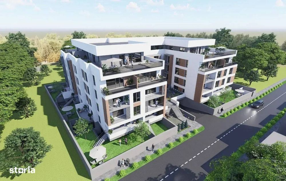 Apartament 2 camere cu gradina proiect nou zona Pallady