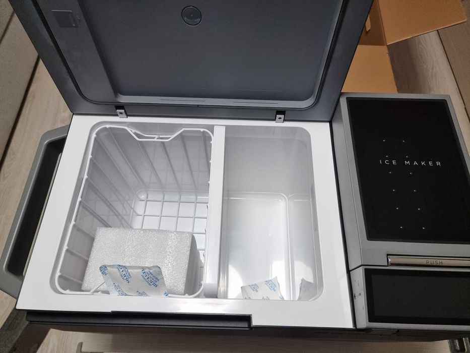 Frigider auto EcoFlow Glacier, Dual Zone, 38L, cuburi de gheata, WiFi