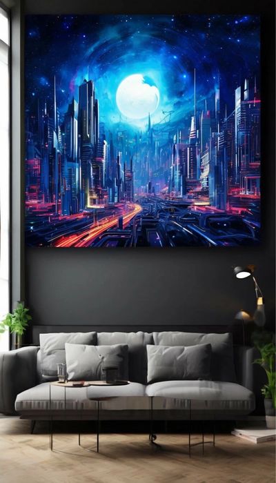 Картины с неоном. Neon. Неон