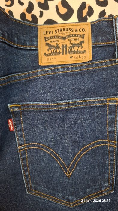 Blugi LEVI'S, Originali, modelul 511,măsura W36 L30,noi