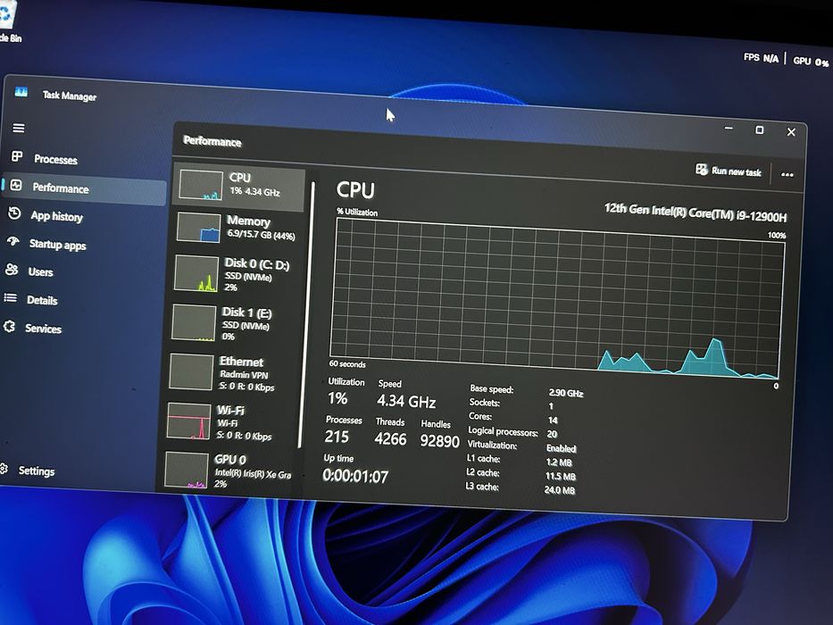 Laptop gaming Acer nitro 5 i9 rtx4060