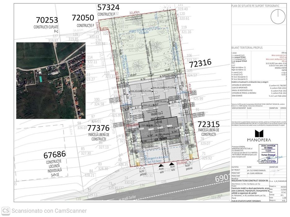 Vand teren cu proiect pt un duplex  in zona Planoarelor.