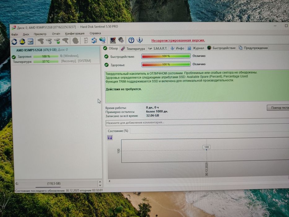Новый M2 NVMe SSD 512ГБ + Windows 11 (ссд диск)