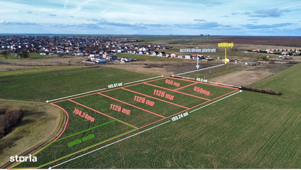 Oportunitate invest. - Parcele bloc - P.U.Z. finalizat - com. 0% - Par