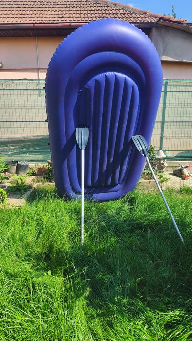 Barca gonflabila Intex Challenger 400 (4 persoane - 240 kg) - Set Complet, ca nouă
