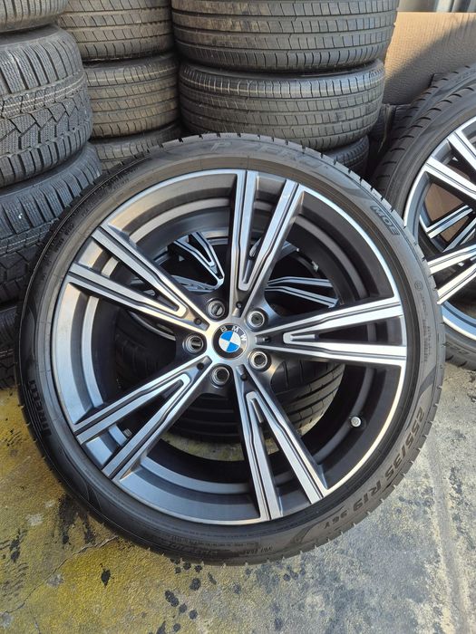 ROTI Jante + Anvelope VARA 225/40/19 - 255/35/19 5x112 OEM BMW Seria 3 G20 G21 Seria 4 Individual + Anvelope Pirelli 2025 RUN-FLAt