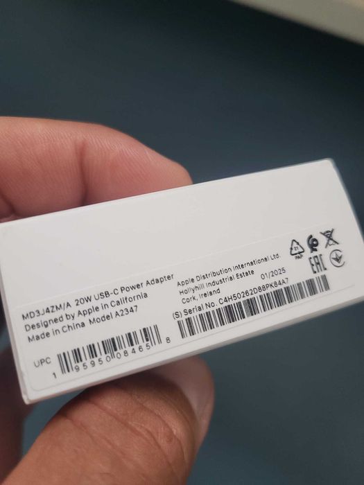 Incarcator Adaptor retea APPLE MD3J4ZM/A, USB-C, 20W, alb Original Nou