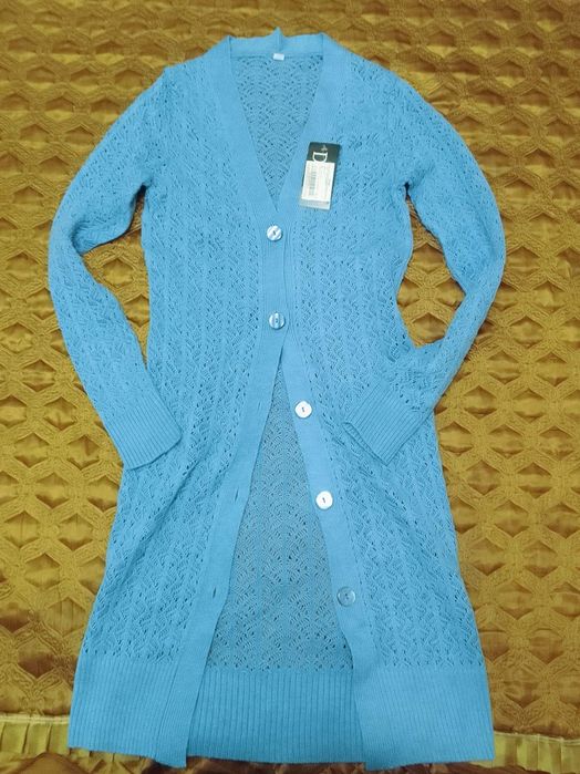 Джинсовая куртка кардиган 44