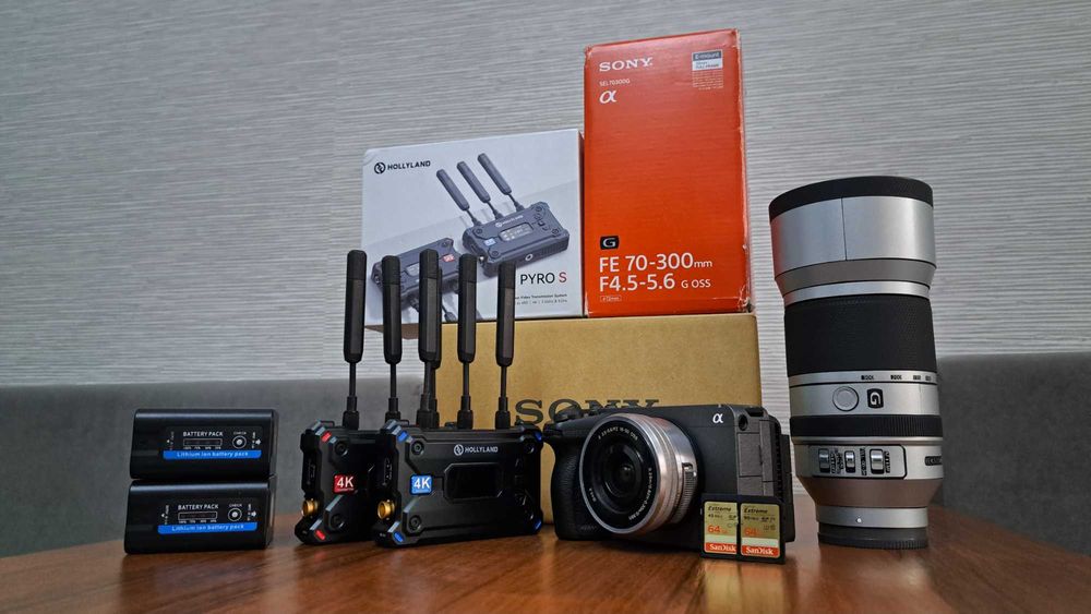 Sony fx30 объектив 70-300 Hollyland pyro s