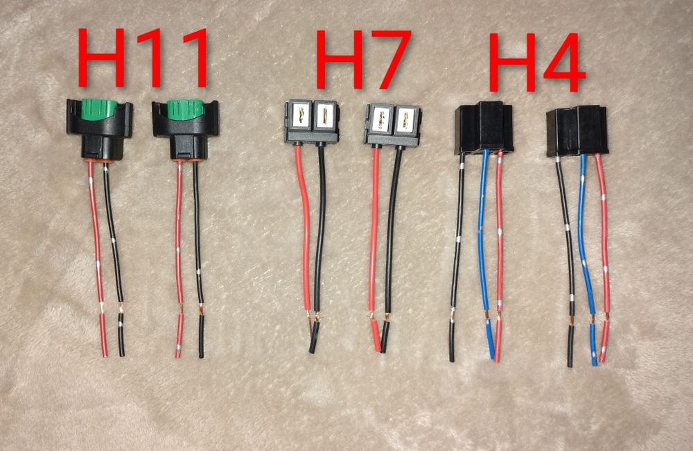 Set 2 mufe / Soclu pentru becuri H 11 , H 7 si H 4