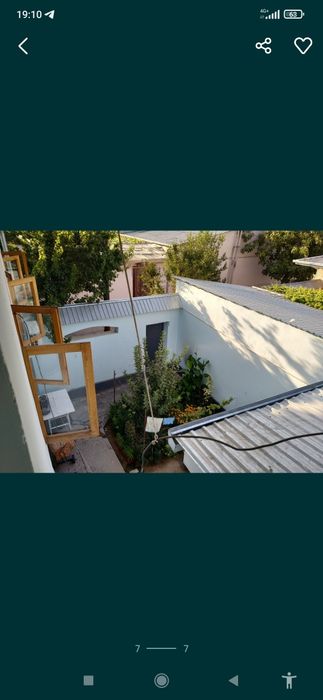 Участка сотилади 1 сотик, 2 этаж, 4 та хона,