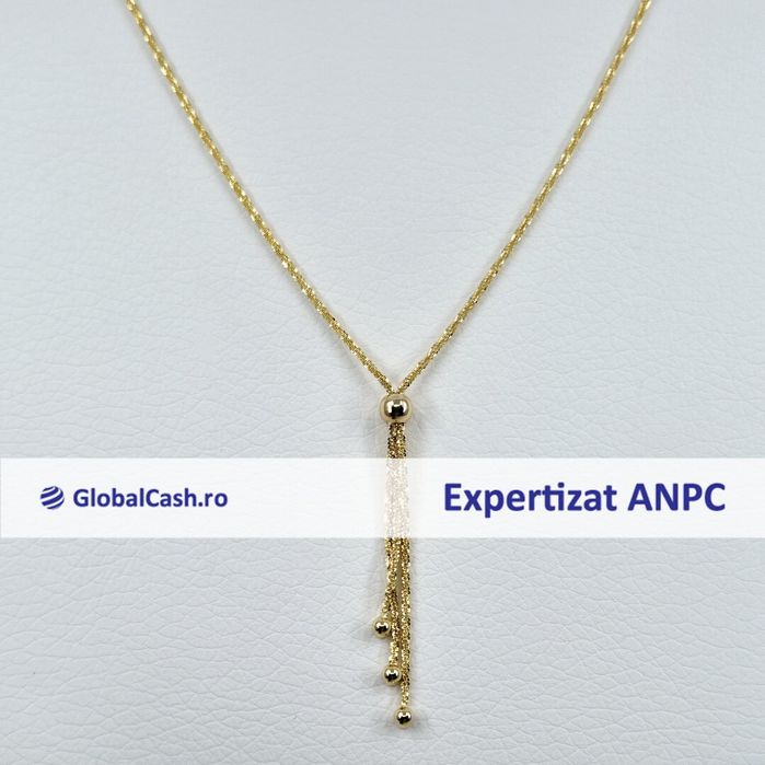 Lant cu pandantiv din aur de 14k, 4.60g | GlobalCash.ro #GR114589