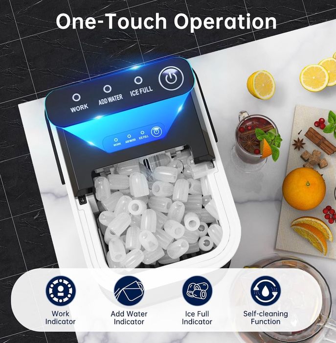 Mașină de gheață, 120W, cu senzor infraroșu și auto-curățare