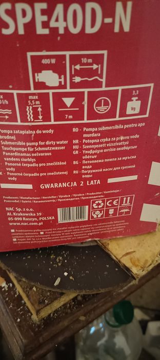 Pompa submersibila pentru apa și murdara