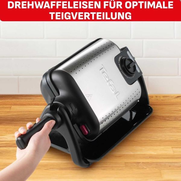 Нов Двоен Въртящ Гофретник Tefal WM756D, 1200W, 2 години Гаранция