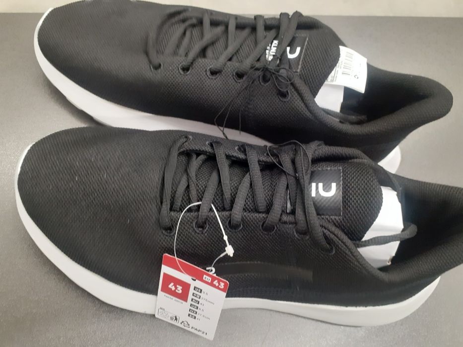 Качествени Мъжки Черни Маратонки KALENJI  Леки Дишащи Бягане Фитнес