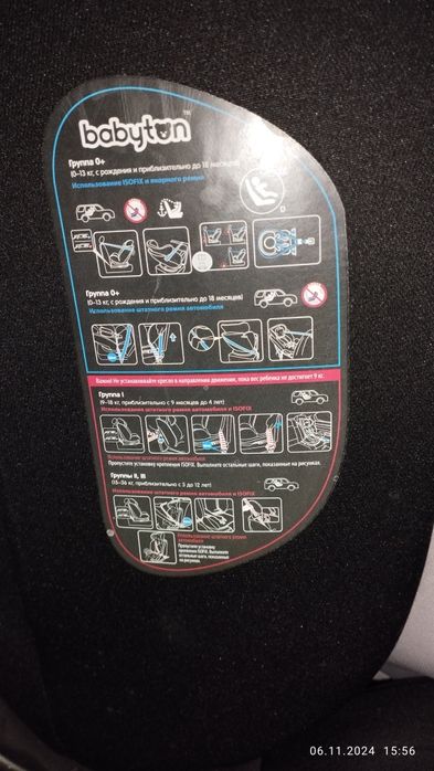 Продам автокресло 0+