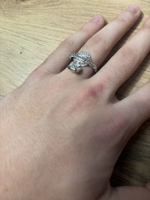 Inel diamant cross planet design