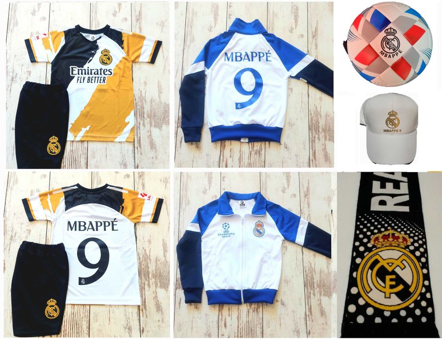 GOLD Екип Мбапе 2025 РЕАЛ МАДРИД НОВ ЕКИП + Анцуг Детско Mbappe