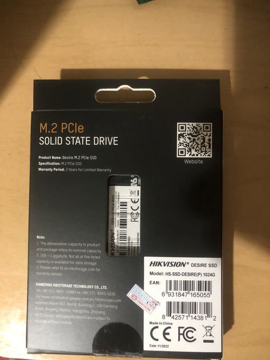 SSD NVME2 1TB (Hikvision)