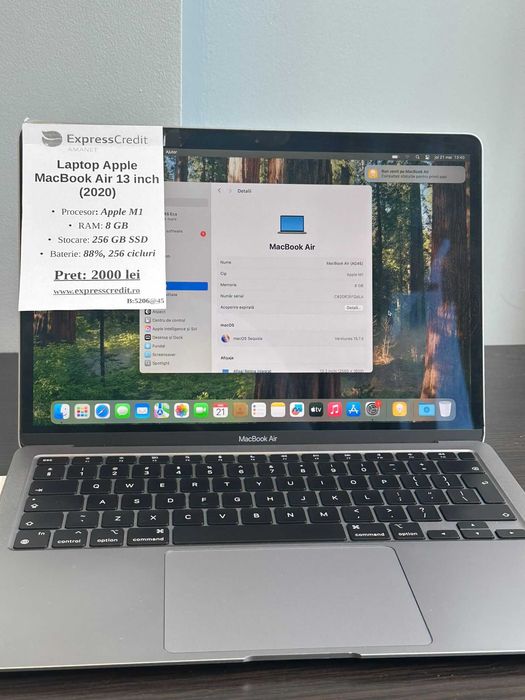 (Ag45 B.5206.45)  Laptop Apple MacBook Air 13 -Garantie 24 luni !