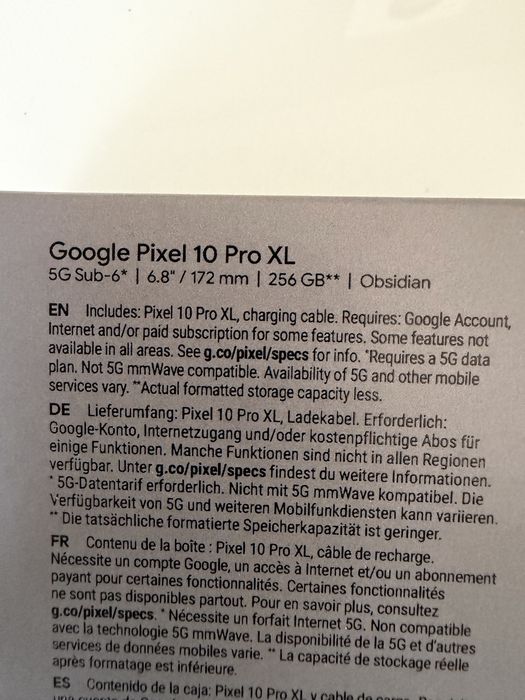 Google Pixel 10 Pro XL  256GB