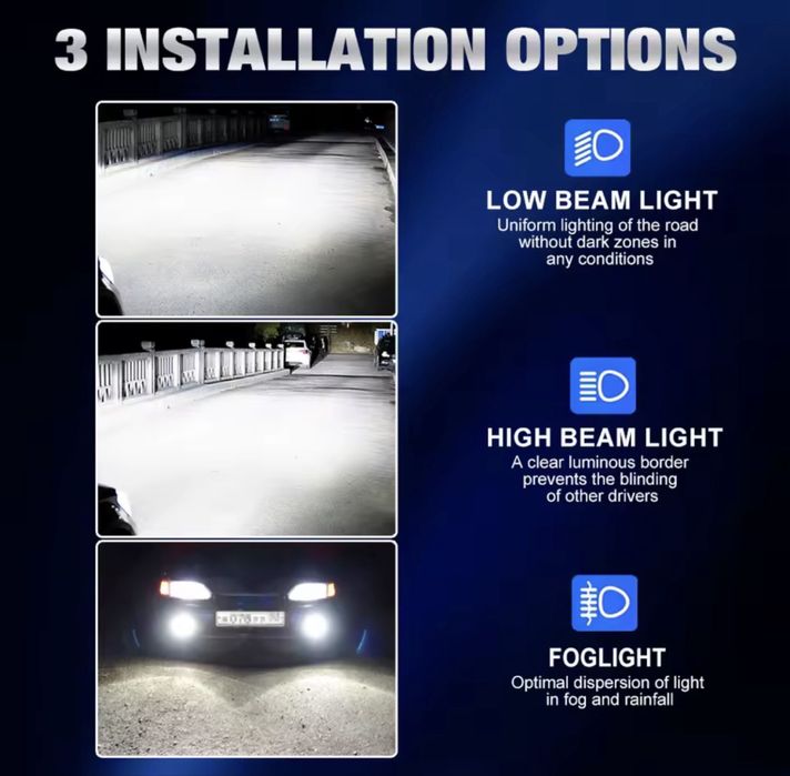 LED светлини  H4