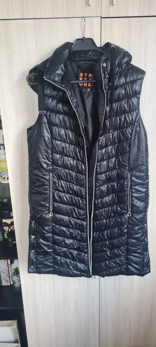 STREET ONE outwear, спортен дълъг елек с качулка
