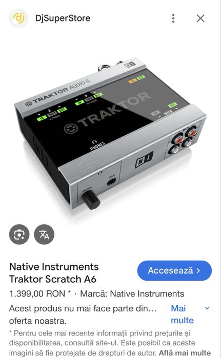 Traktor A6 scratch, placa sunet