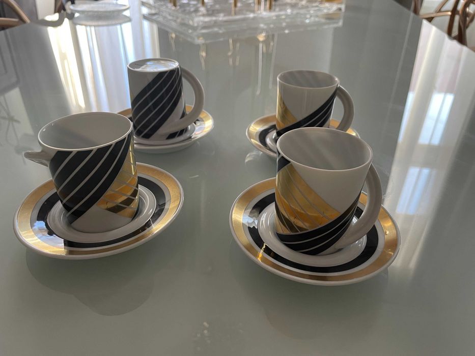 set servit Espresso Rosenthal Ursula & Karl Scheid Aurit 24K Original