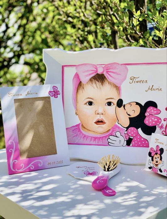 Set Mot/Turta Pictat Manual cu Portret Diverse Teme