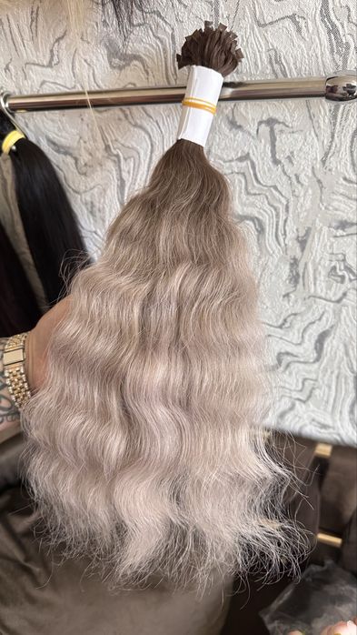 Волосы натуральные для наращивания амбре