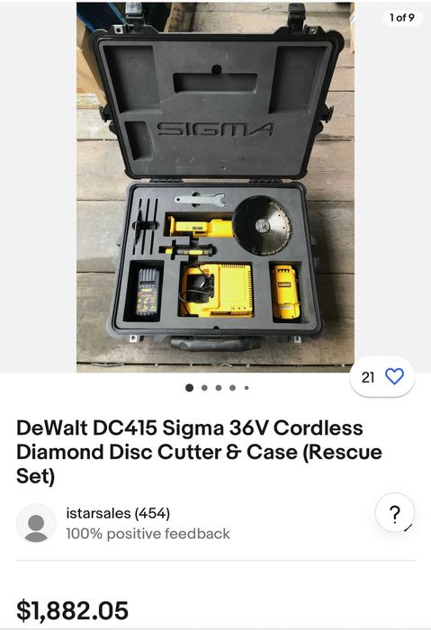 Dewalt DC415 - Мощен акумулаторен ъглошлайф 36V