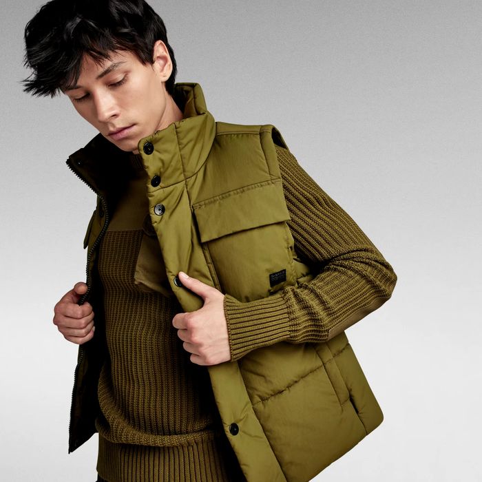 Оригинална грейка G-star Raw Foundation S елек мъжки джи стар