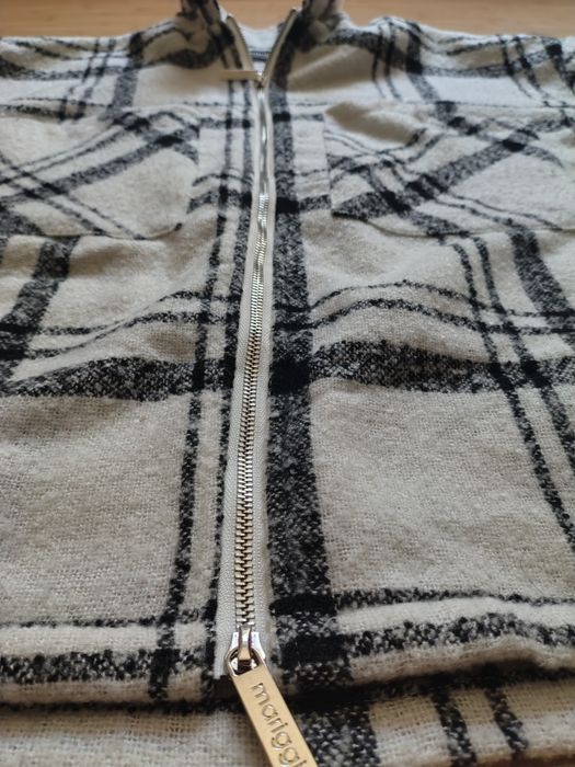 Jachetă Mariggi Made in Italy, carouri alb-negru,