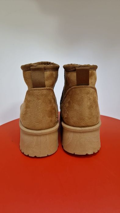 Cizme de zapada dama, model modern, platforma cauciuc, blana sintetica