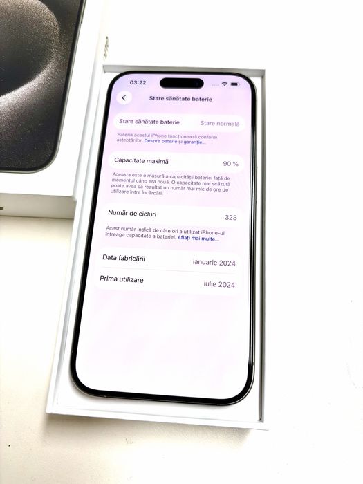 Magazin vinde : iPhone 15 Pro 256gb Natural Titanium impecabil