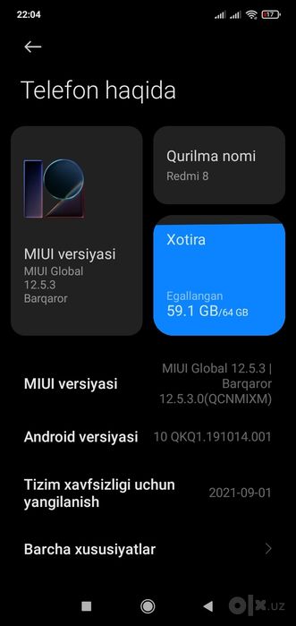 Redmi 8 64 talik