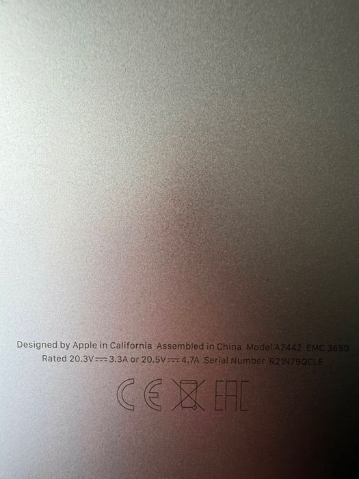 Apple MacBook Pro 14" M1 16GB RAM 512GB SSD