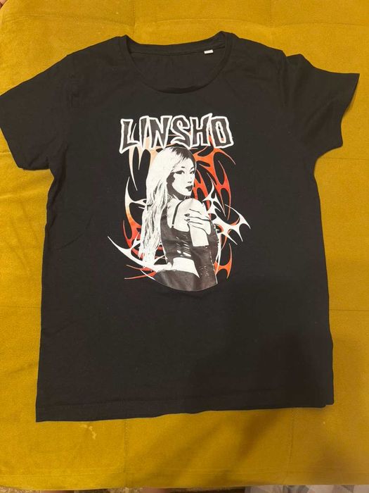 LINSHO - черна тениска