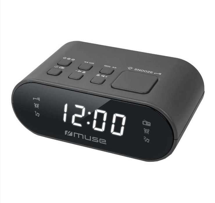 Radio cu ceas Muse M-10 CR, Negru